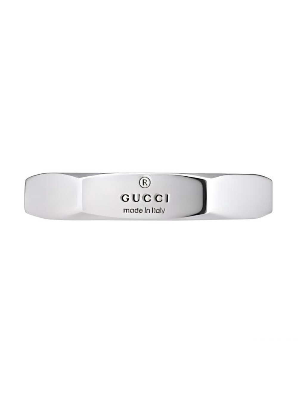 Gucci Hexagon Trademark 5MM Silver 925 Unisex Silver 782839